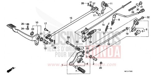 PEDALE DE FREIN/PEDALE DE CHANGEMENT VT600CN de 1992